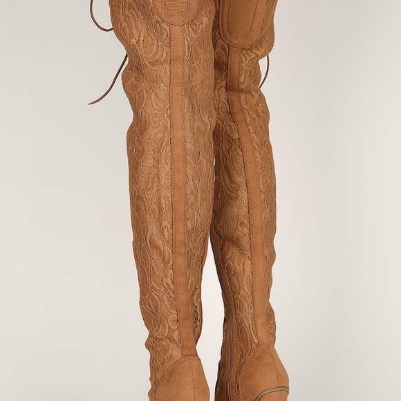 Lace-Up Over The Knee Boot - Picture 2 of 4